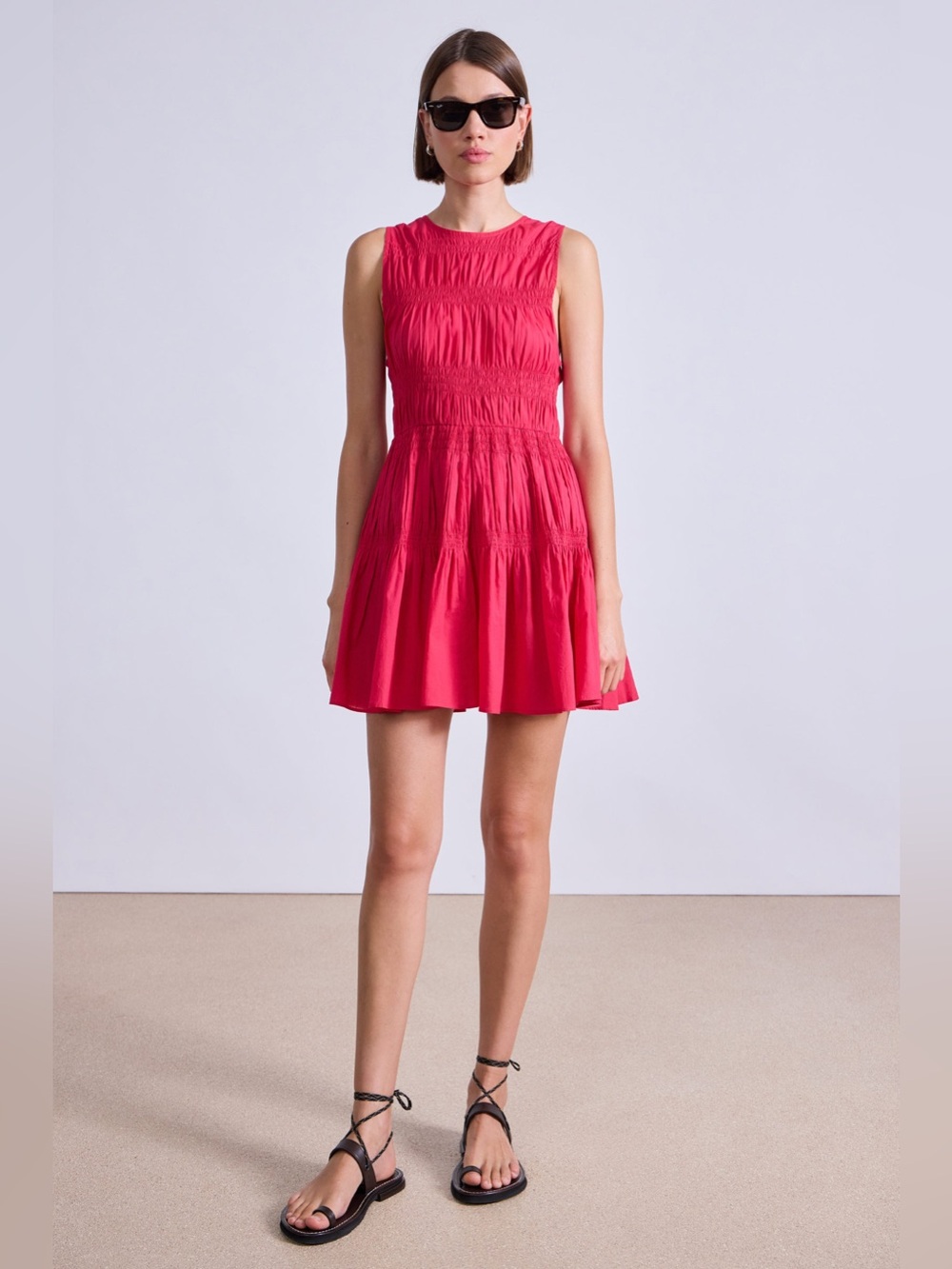 Apiece Apart Fabiana Mini Dress XS in Berry Pink